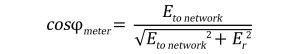 cos phi by the power factor regulator