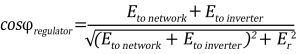 cos phi by the power factor regulator