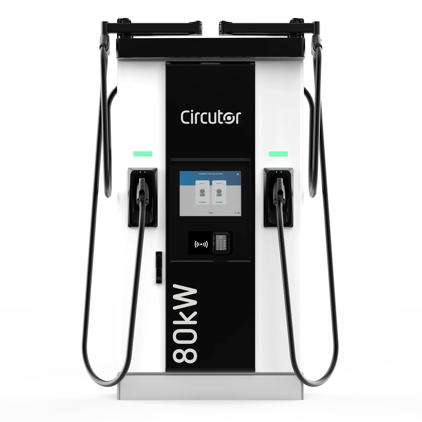 Estación de carga rápida Circutor Raption 80C para vehículos eléctricos.