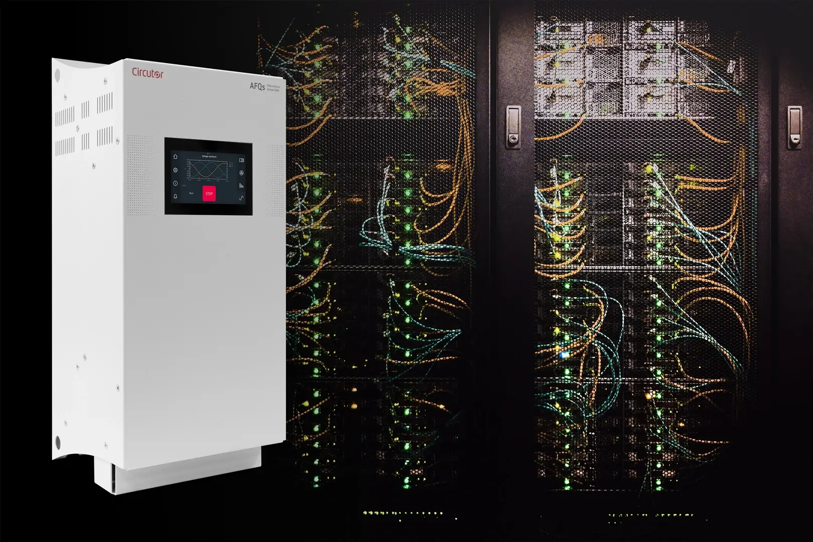 Filtro activo multifunción AFQs de Circutor para mitigar armónicos en instalaciones eléctricas.